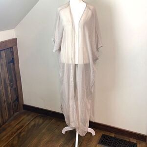 Ecote Tan Sheer Boho Kimono One Size